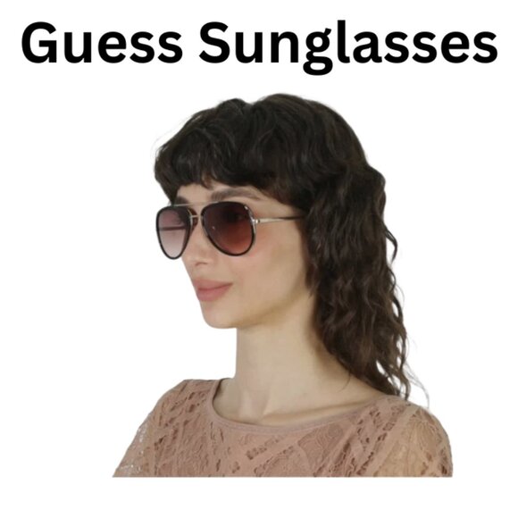 New Guess Factory Smoke Gradient Pilot Ladies Sunglasses - Picture 4 of 4